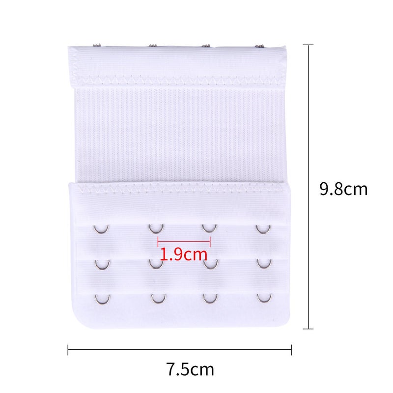 Senkary 4 Pieces Bra Extenders 4 Hook Comfortable Soft Stretchy Bra Extension Strap for Women (Multicoloured) - Image 2